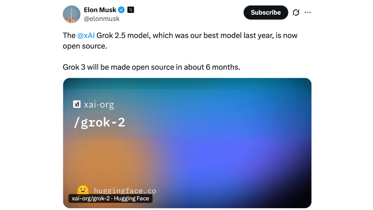 Grok 2.5 - 马斯克旗下xAI开源的人工智能模型