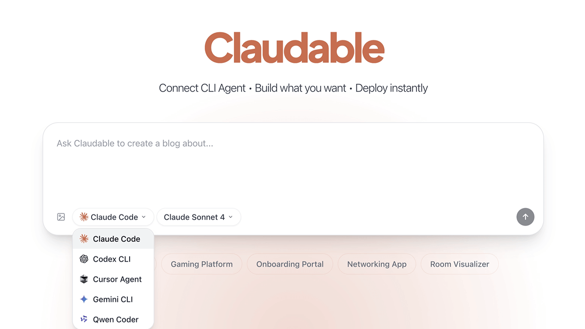 Claudable - 开源AI Web应用构建器,自然语言生成代码