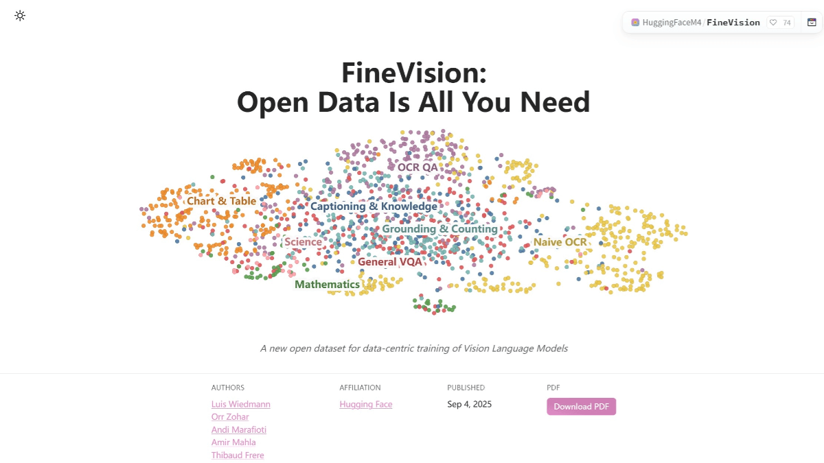 FineVision - Hugging Face推出的开源视觉语言数据集
