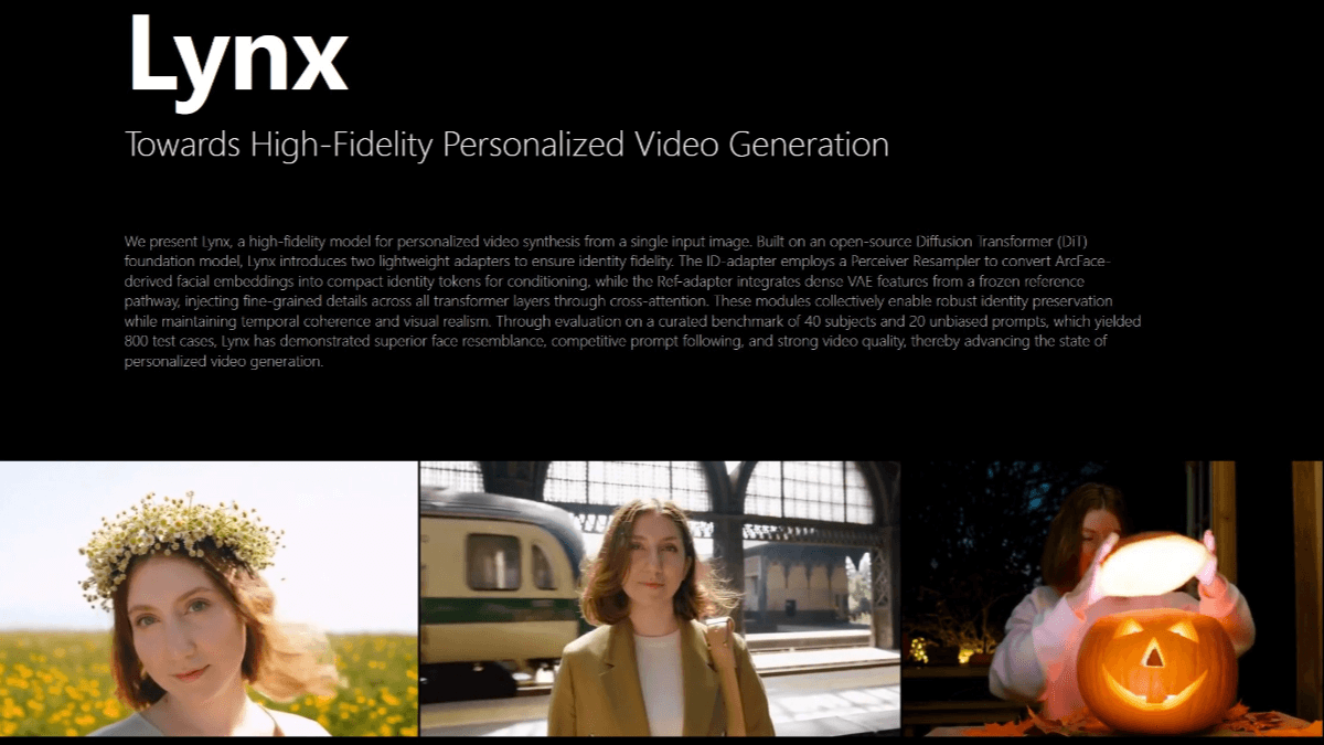 Lynx - 字节跳动开源的高保真视频生成模型