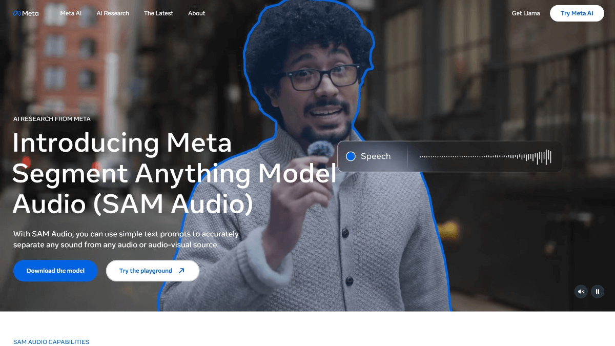 SAM Audio - Meta推出的开源多模态音频分割模型